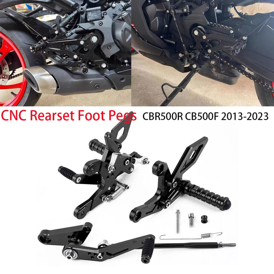 Juego de estriberas de freno trasero CNC para HONDA CBR500R CB500F 2013-2023 Foto 2 de 4