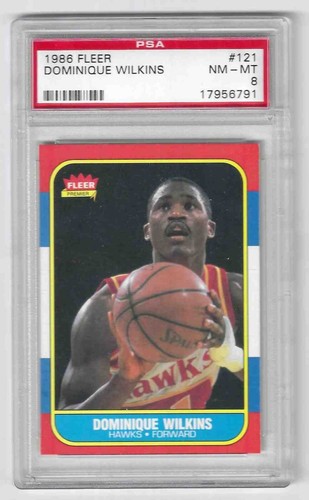 1986 Fleer Dominique Wilkins #121 PSA 8
