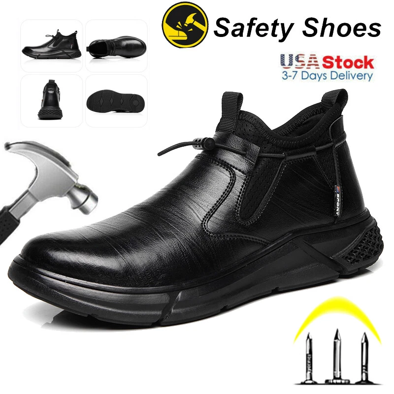 Waterproof Mens Work Shoes Steel Toe Shoes Indestructible Sneakers Safety Boots