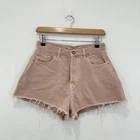 Saint Laurent Denim Shorts Women 29 (Actual 27 in) Dusty Pink Hi Rise Italy