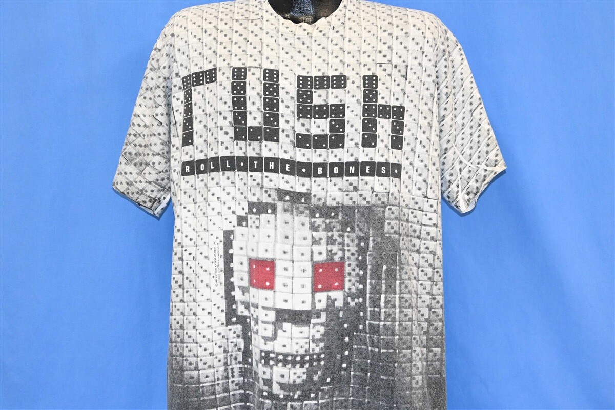 RUSH 90s VINTAGE Tシャツ ROLL THE BONES vintage 90s RUSH ROLL THE BONES ALBUM AOP ALL OVER PRINT