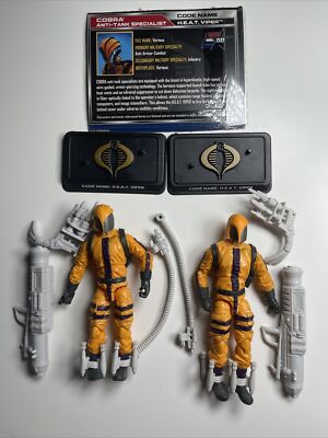 GI Joe Cobra 50th Anniversary Figure Lot 2014 TRU Exclusive H.E.A.T. Viper x2