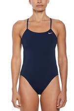 Nike Hydrastrong Racerback Cut-Out One Piece Swimsuit Black Size 12 BNWT