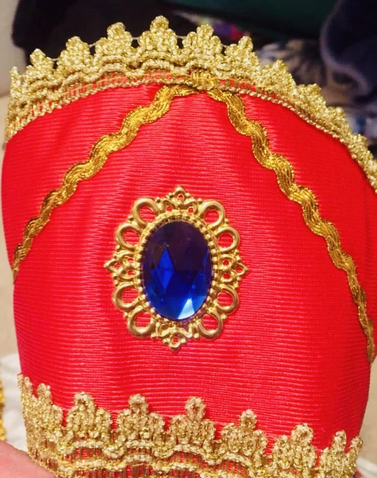 Niñas Disfraz Tradicional Ruso Halloween Cumpleaños Fiesta Vestido con Tocado Foto 3 de 4