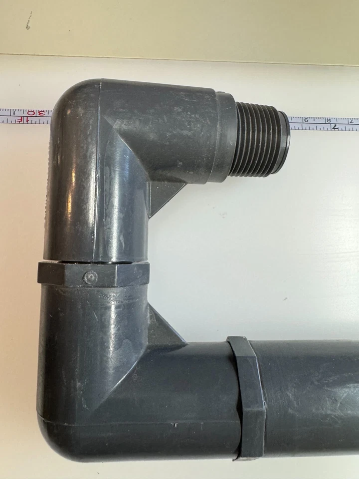 kbi PVC Triple Swing Joints Assembly, Sch. 80 1/2 in. Spigot X 1/2 in. MPT, Gray - Image 2 of 3