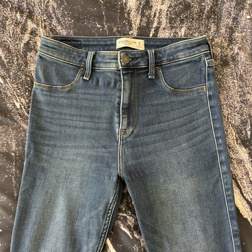 Abercrombie & Fitch High Rise The Jean Legging Women’s 27 (4) Raw Hem Blue - Picture 3 of 8