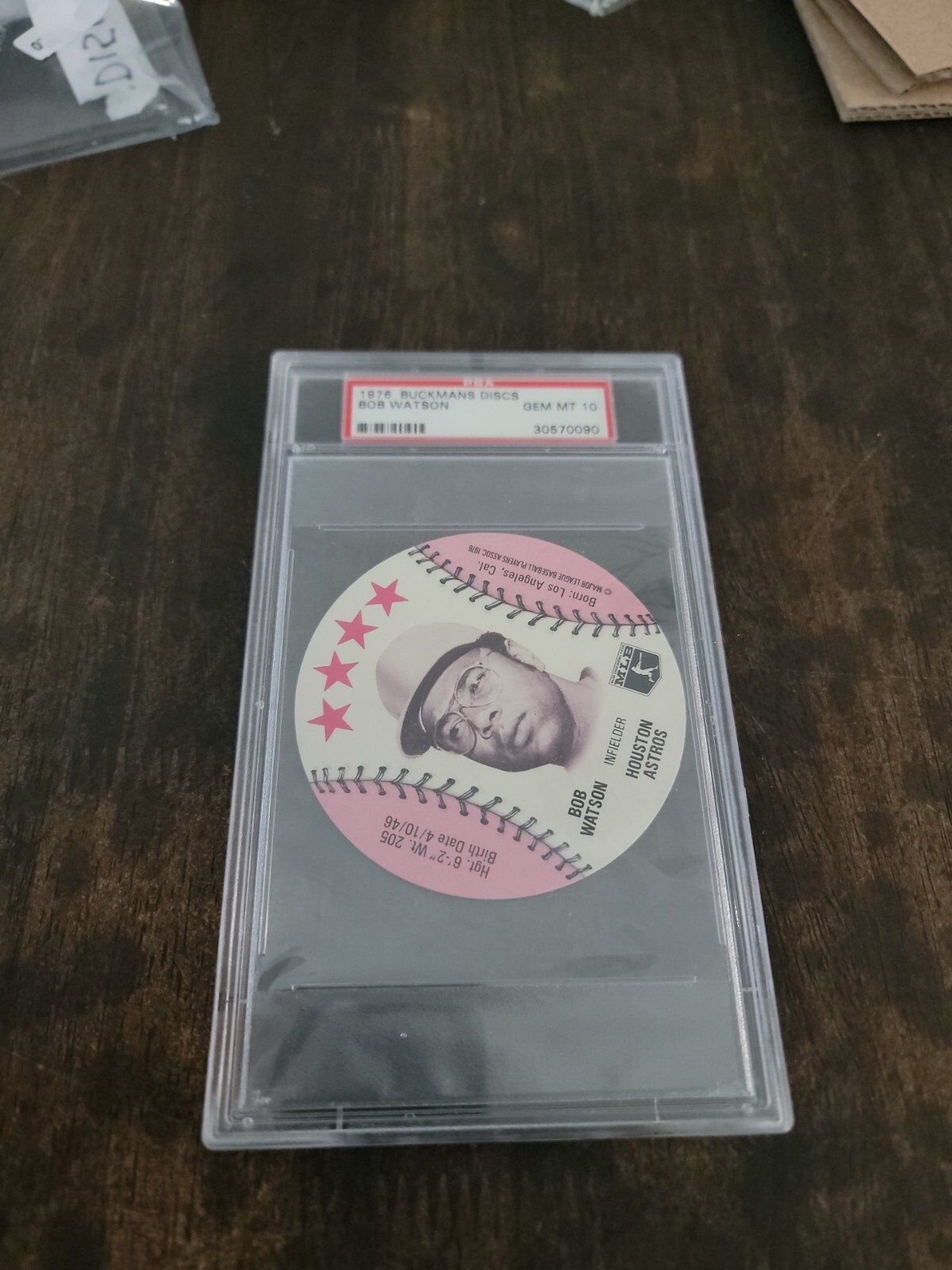 1976 Bucksmans Discs Bob Watson PSA 10 GEM MT