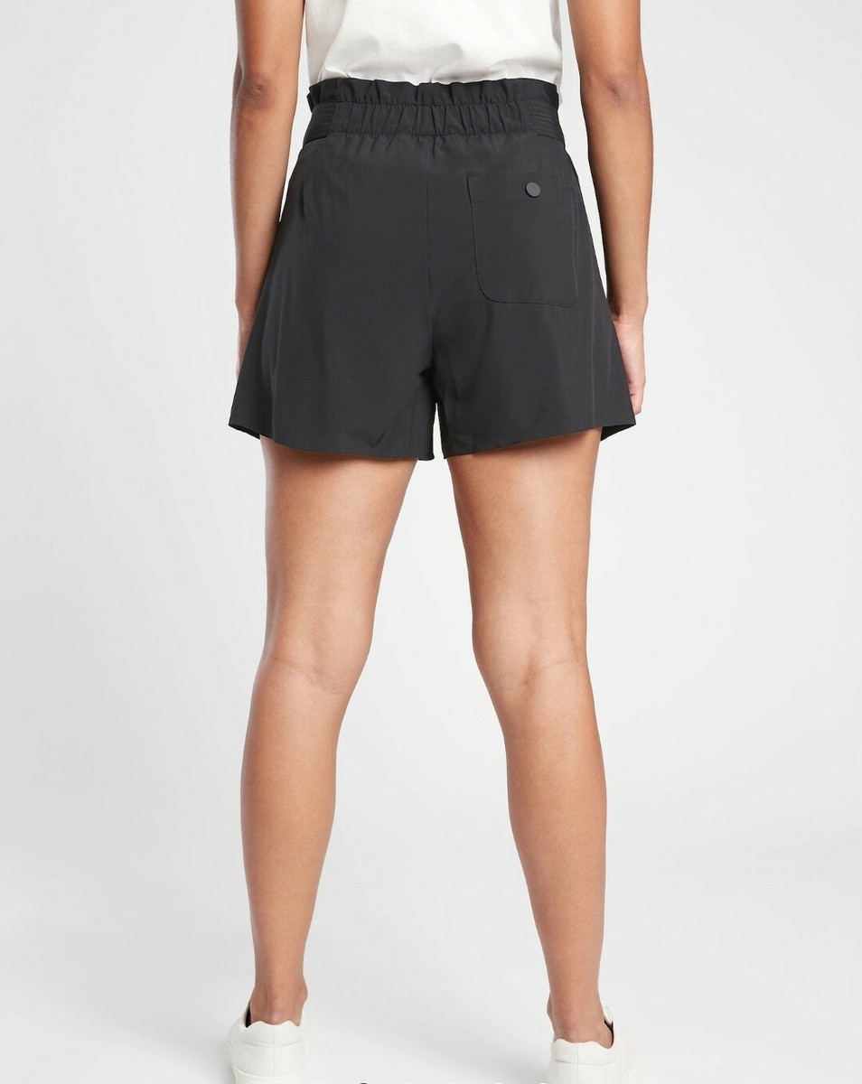 Athleta NEW Women's Skyline II Shorts Black NWT Decorative Tie