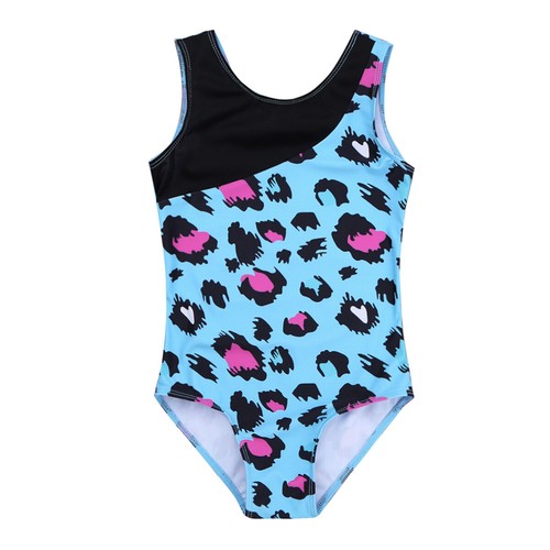 Kids Girls Ballet Leotard Splice Dance Gymnastics Athletic Bodysuit Activewear - Picture 5 of 48