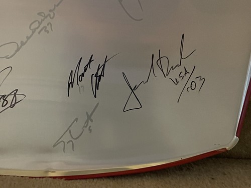NASCAR HIREV Coca-Cola Racing Family Hood Replica 26 Signed Autographs 29"x23" - Picture 10 of 18
