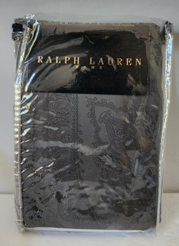 HTF RALPH LAUREN DONCCASTER Standard SHAM (1) ~ Paisley noir charbon neuf  - Photo 1/6