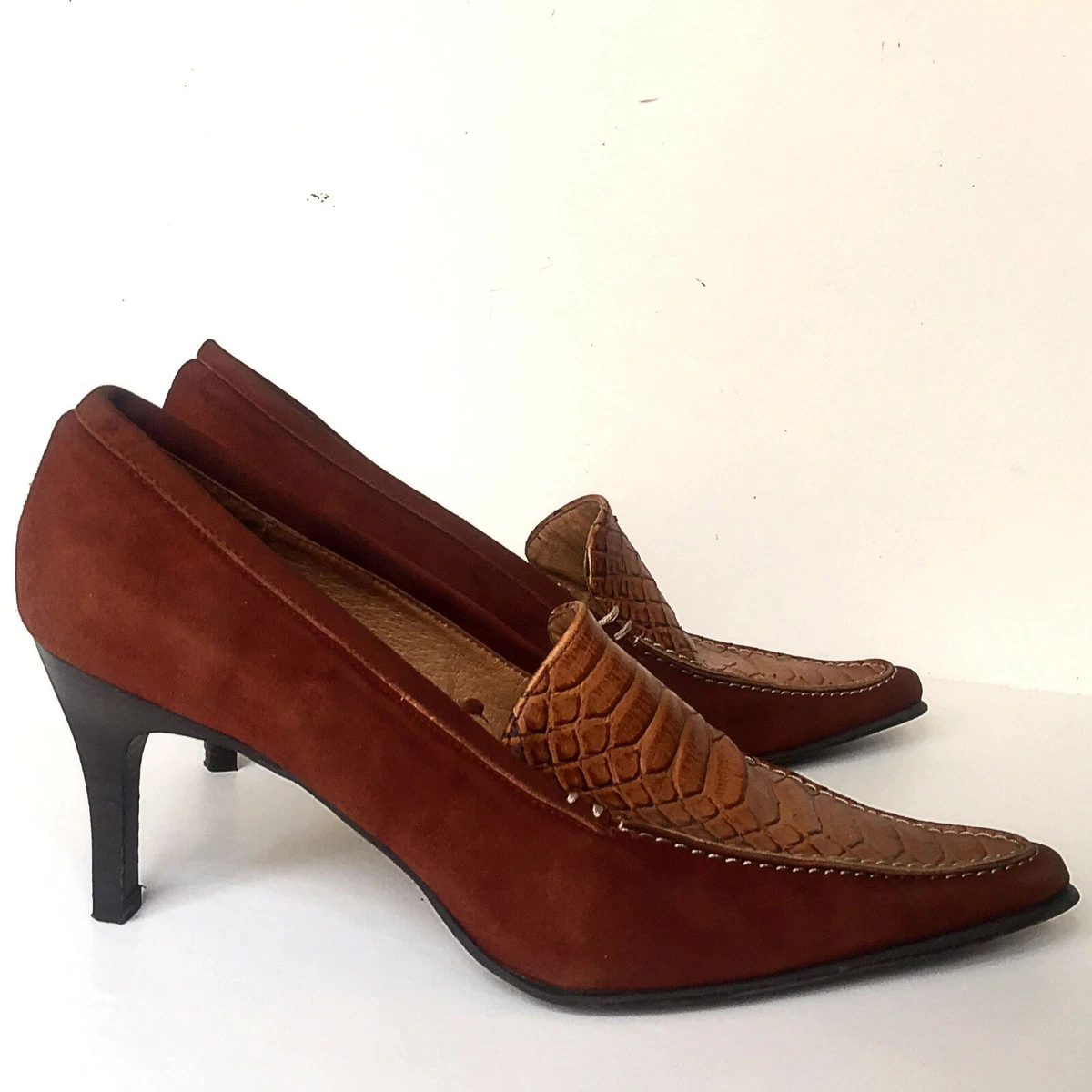 Pedro Miralles Womens EU Size 39 US 8 Brown Suede Leather Heels