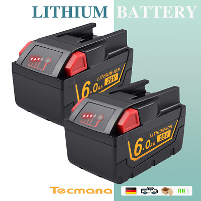 2X 28V 6.0Ah Li-Ion Akku für AEG Milwaukee M28 MC28 M28B MC28V M28BX 4932352732