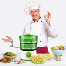 2 layers Automatic Bean Sprouts Machine Bean Sprout Maker Food grade ABS 110V