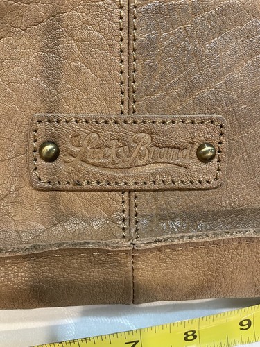 Lucky Brand Rayla Brown Leather Bohemian Crossbody Purse - Picture 4 of 17