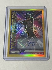 2021 Panini Prizm Draft KAHLIL WATSON THUNDERSTRUCK GOLD RC SP Auto /10 MARLINS!