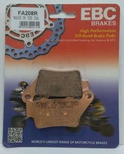 Pastillas de freno de disco traseras sinterizadas EBC (1 juego) para Husqvarna WR300 (2009 a 2013) Foto 2 de 4