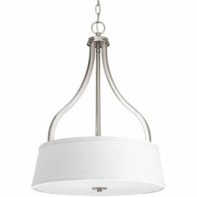 Progress Lighting Arden Collection 3-Light Brushed Nickel Chandelier
