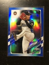 2021 Topps Chrome NPB Kosei Yoshida Blue Refractor /150 Card #192 PWE