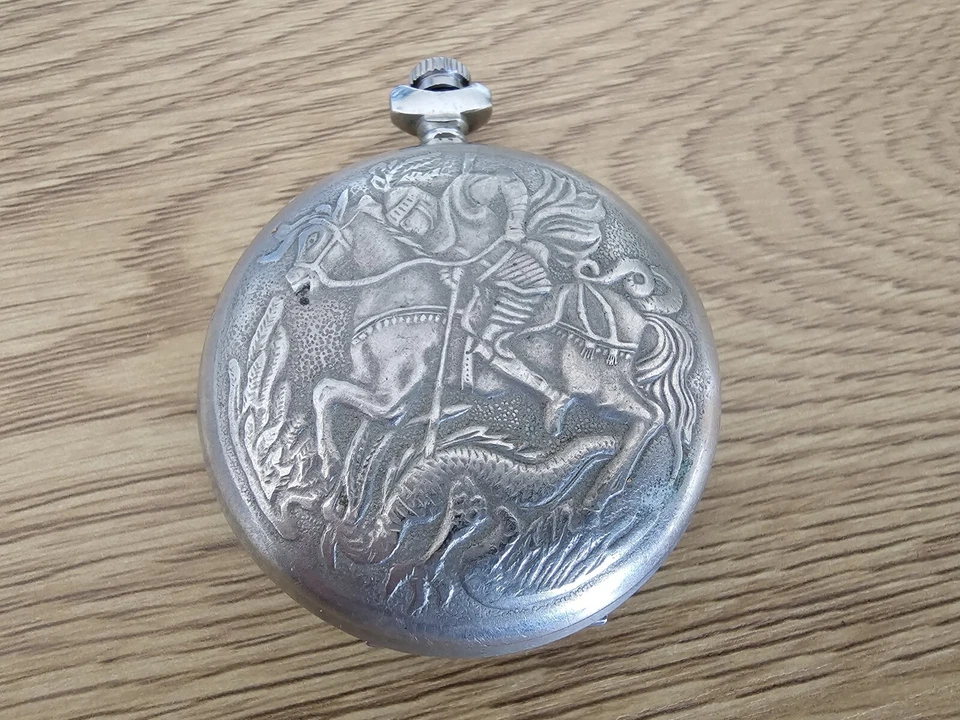 Reloj Bolsillo Vintage Soviética URSS Rusia Molnija Imperial Doble Cabeza Águila 70' Foto 4 de 4