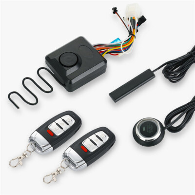 For Motorcycle Smart Remote Key Switch Push Button Anti-theft Alarm System 12V