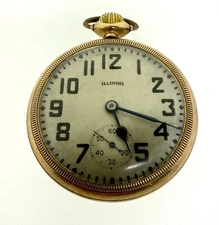 Antique 1915 Illinois A. Lincoln 16s 21J Railroad Grade Pocket Watch