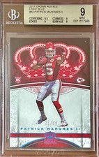 /99 BGS 9 RC Patrick Mahomes 2017 Crown Royale Light Blue Rookie SSP POP 9 None^
