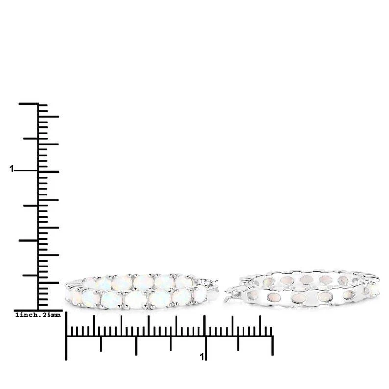 1.04 Karat Opal Zacken Ohrringe 925 Massives Sterlingsilber - Bild 4 von 4