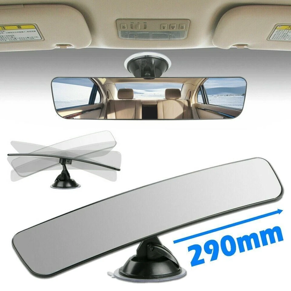 For Chevrolet Car Interior Rear View Mirror Wide Angel Suction Cup 360° Rotation - Image 2 of 4