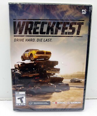 New Sealed Wreckfest Drive Hard Die Last Video Game PC Windows