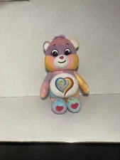 Basic Fun 2022 Care Bears 9" Togetherness Bear Plush Rainbow Heart Glitter Belly