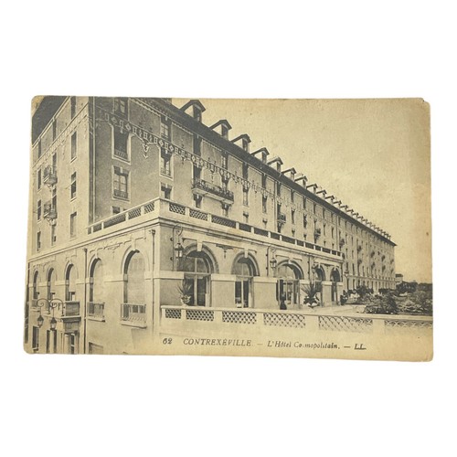 Vintage Contrexeville France Hotel Cosmopolitain Postcard