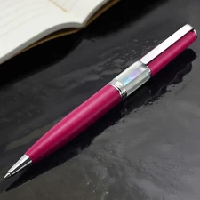 Xezo Speed Master Cerise Ballpoint Pen, Medium Tip. Chrome Plated. Handmade, LE