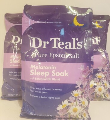 Dr Teal's Pure Epsom Salt Soaking Solution  3 lb ''you pick'' Lot of 3 NEW