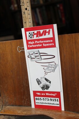 Vintage Automotive Car Brochure HVH High Performance Carburetor Spacers