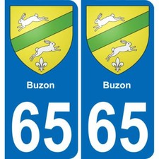 65 Buzon autocollant sticker plaque immatriculation auto ville