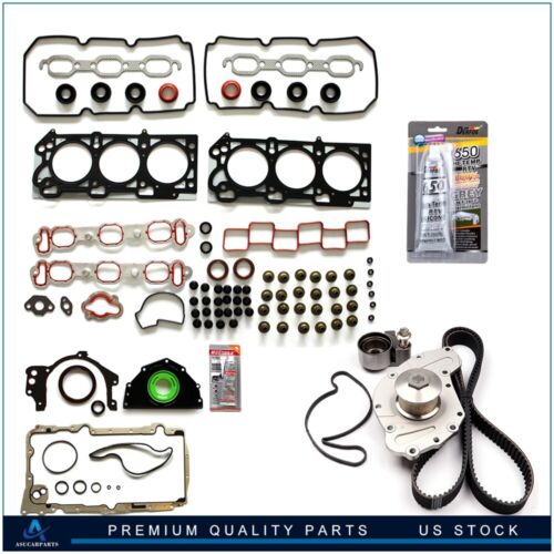 ✅Fits 2005-2006 Dodge Magnum 3.5L Full Gasket Set Timing Belt Water Pump Kit