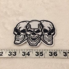 Sinister Skulls Set Of Three Iron On Patch New Cool