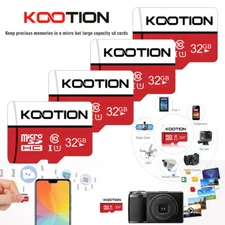 4 Pack Micro SD Card 32 GB Class 10 TF Memory Cards for Smartphones/Drone/Camera