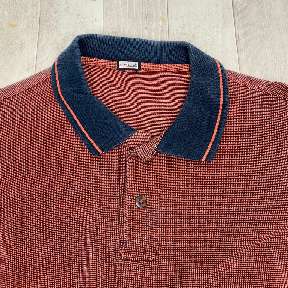 Polo Vintage À Carreaux Pierre Cardin M Rouge Noir Mod Top Tee T - Photo 2/4