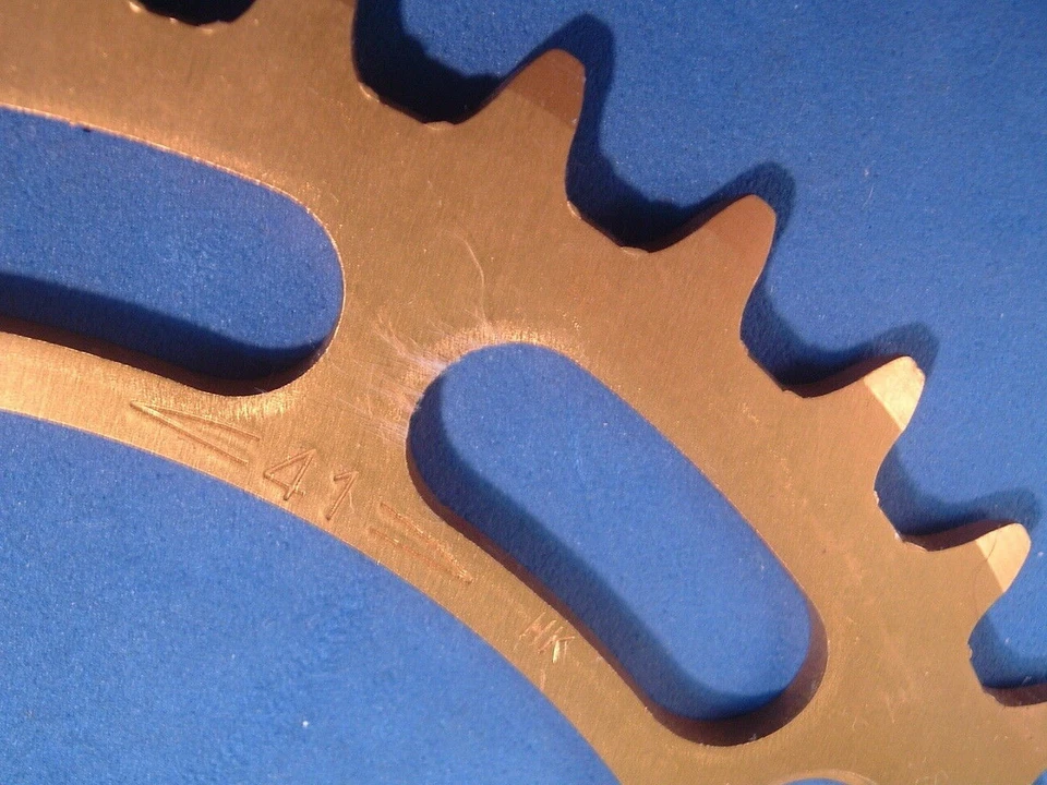 Shimano BMX / SS 41Tx130BCD Gold Chainring-NEW / NOS Vintage 1983- W-Cut Teeth - Image 4 of 4