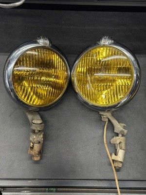 Vintage 1940 Ford Deluxe Coupe Pickup Script Unity S-3 Fog Lights Lamps Pair