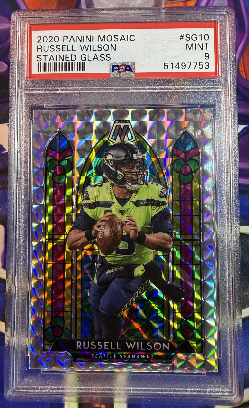 2020 Panini Mosaic - Stained Glass Russell Wilson #SG10 🔥Case Hit! 🔥Seattle