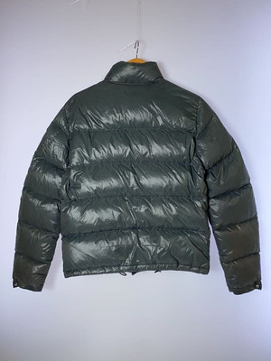 ジャケット・アウター prada nylon stainless steel collar coat Prada Puffer Down Long Jacket Gray Metal Logo 100% Real Fox