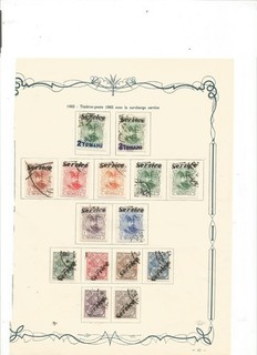 Oriente Medio per sia conjunto de sellos de servicio 1903