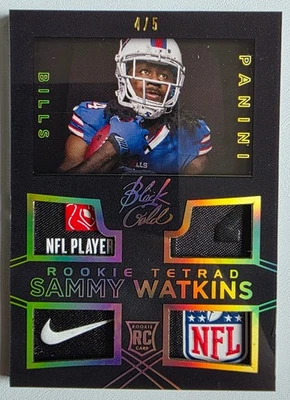 Sammy Watkins 2014 Panini Black Gold NFL Rookie Tetrad RC Patch #R4-SW Bills /5 - Bild 1 von 4