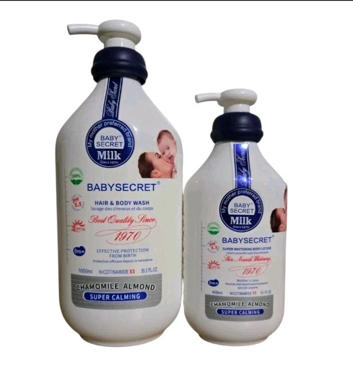 Baby Secret Super Whitening Chamomile Almond Lotion, Wash Protects From Day Old
Opens in a new windo