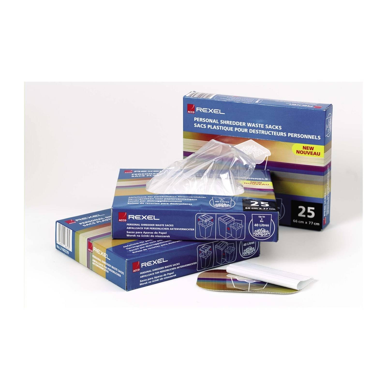 Rexel 115 Litre Departmental Shredder Waste Sacks Pack of 100 (40070)