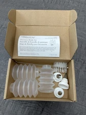 Pampered Chef Decorator Bottle Set #1585 3 Bottles Tips & Brush w/ Box 2006