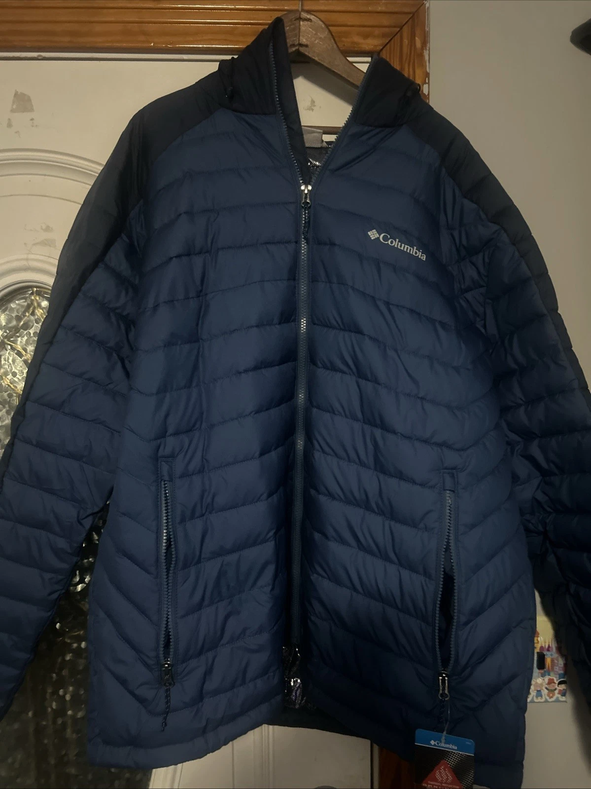 Columbia Men's Thermal Reflective Omni Heat Insulated Jacket Size 2XL Blue Coat